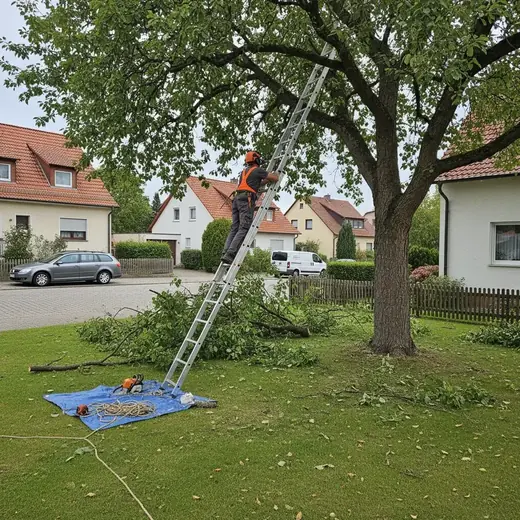 Rückschnitt an einem Baum